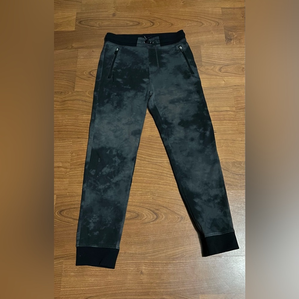 OLD NAVY Youth Boy Black tonal tie Dye fleece Joggers